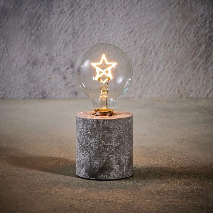 Luca Lighting Tischlampe Stern batteriebetrieben und Timer 18 cm warmweiß - Pic 1