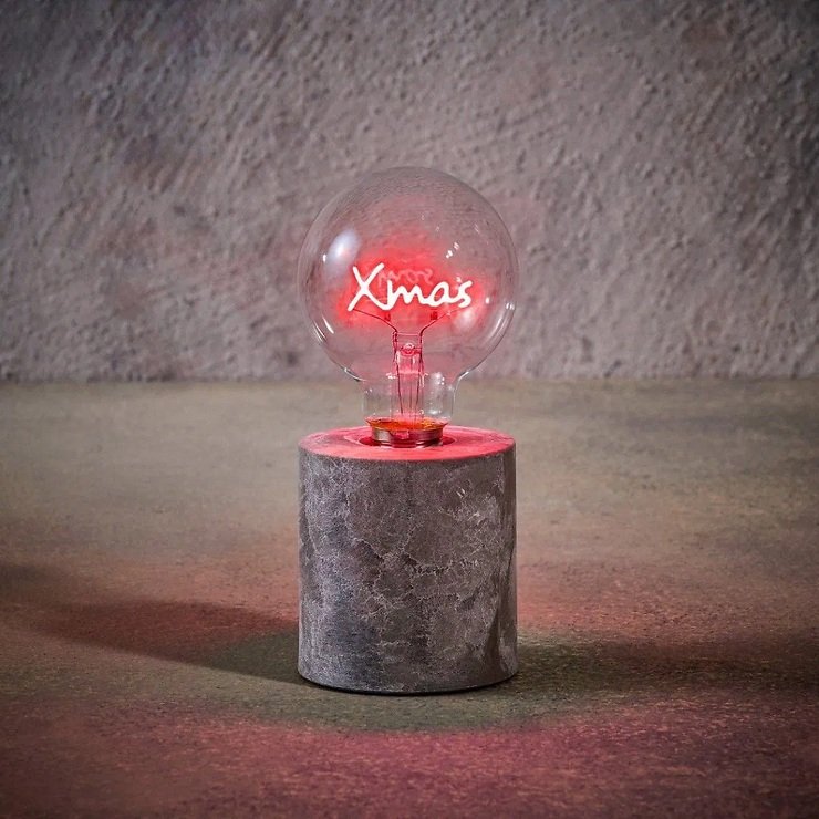 Luca Lighting Tischlampe Weihnachten batteriebetrieben und Timer 18 cm rot - Pic 1