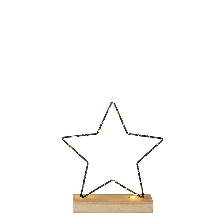 Luca Lighting LED decorative star battery operated 19cm metal black - Pic 1