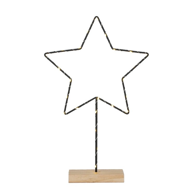 Luca Lighting LED decorative star battery operated 39cm metal black  - Pic 1