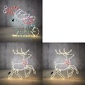 Luca Lighting Ropelight Santa Claus with reindeer movable 309 LED colorful - Thumbnail 2