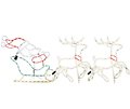 Luca Lighting LED-Ropelight Weihnachtsmann mit Rentier beweglich 309 LED bunt - Thumbnail 1