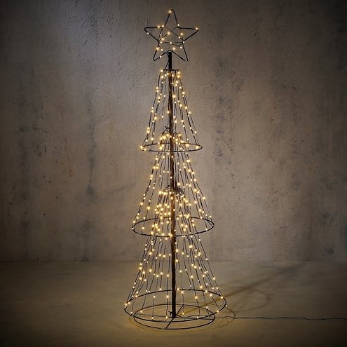 Luca Lighting LED Weihnachtsbaum 120 cm 170 LED warmweiß außen Metall schwarz kaufen