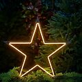 Luca Lighting LED-Gartenstecker Neon Stern 73 cm schwarz LED warmweiss