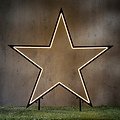 Garden d'light neon garden plug star 102cm black 190 LED warm white