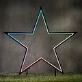 Luca Lighting Gartenstecker Neon Stern 73 cm schwarz LED RGB