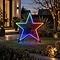 Luca Lighting LED-Gartenstecker Neon Stern 102 cm schwarz LED RGB