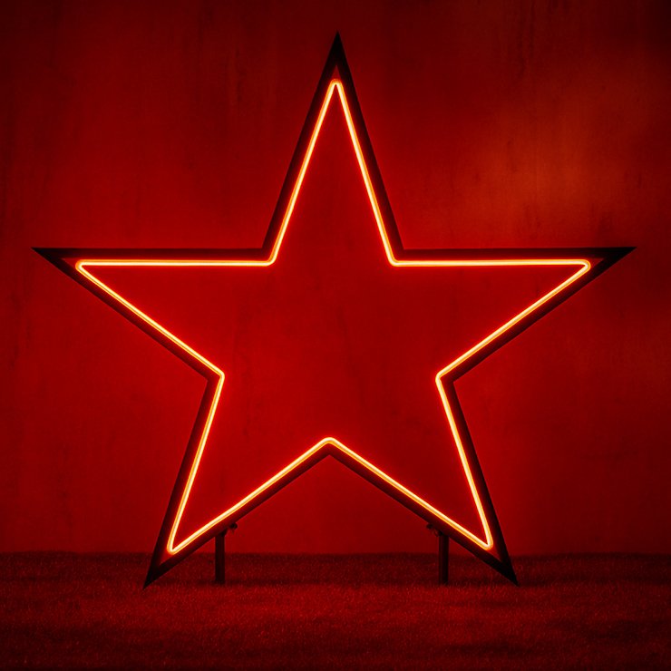 Luca Lighting LED zahradní zástrčka neonová hvězda 102 cm černá LED RGB - Thumbnail 3