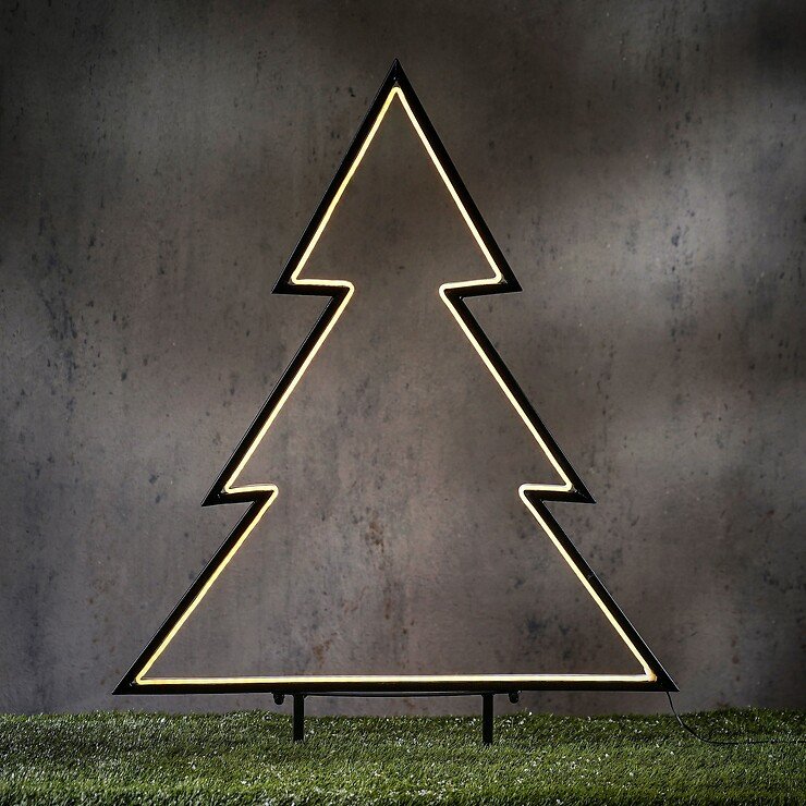 Garden d'light neon garden plug fir tree 75cm black 153 LED warm white - Pic 1