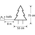 Luca Lighting Gartenstecker Neon Tanne 75 cm schwarz LED klassisch weiss - Thumbnail 2