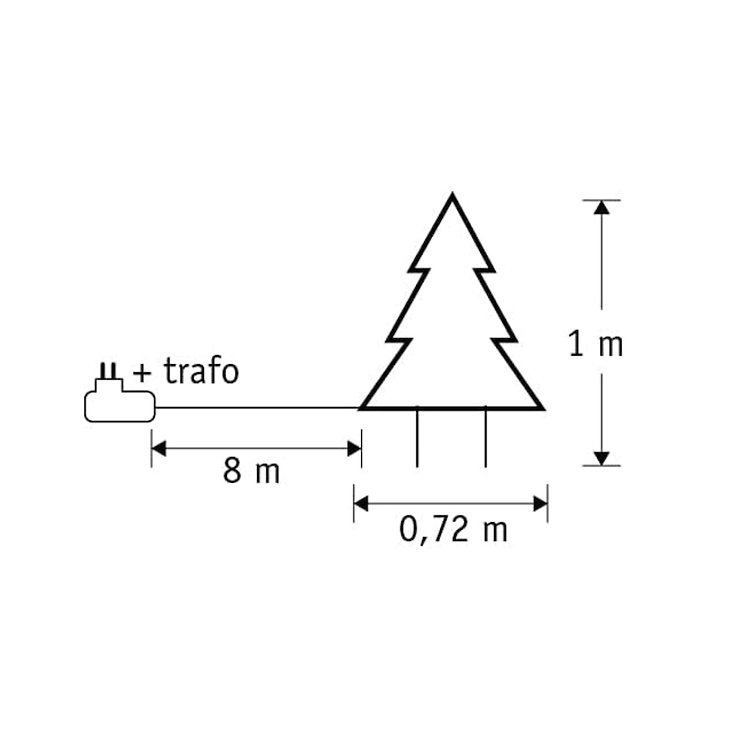 Luca Lighting LED-Gartenstecker Neon Tanne 100 cm schwarz LED RGB - Thumbnail 2