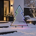 Luca Lighting LED-Gartenstecker Neon Tanne 100 cm schwarz LED RGB