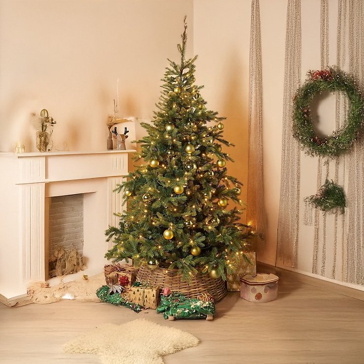 Edelman Black Box Trees LED-Weihnachtsbaum Grimshaw 180 LED warmweiß innen155 cm grün - Thumbnail 1