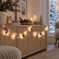 Luca Lighting LED víla světla 12 LED teplá bílá vnitřní baterie 165 cm červená šedá - Thumbnail 1