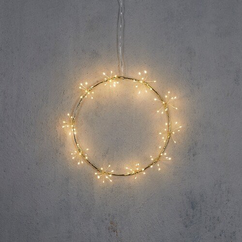 Luca Lighting Kreis 100 LED warmweiß mit Timer 30 cm gold