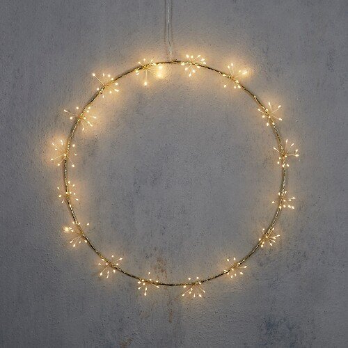 Luca Lighting Kreis 160 LED warmweiß mit Timer 50 cm gold