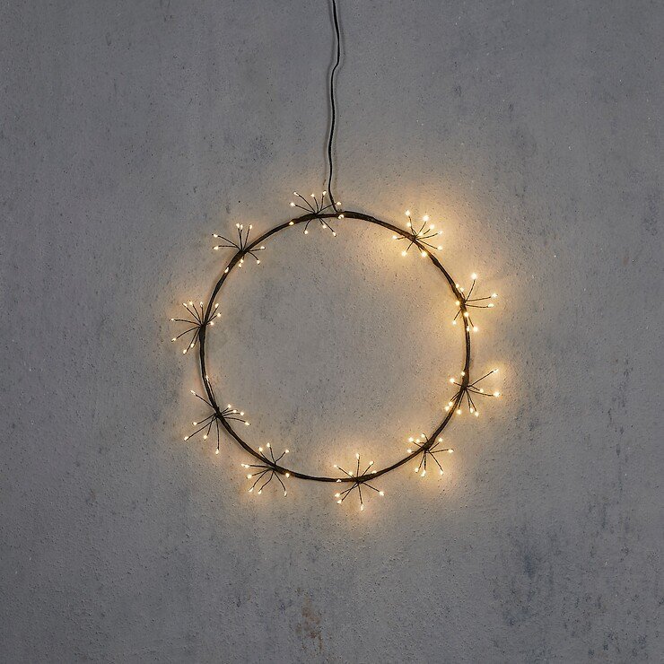 Luca Lighting Kreis 100 LED warmweiß mit Timer 30 cm schwarz - Pic 1