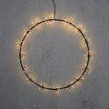 Luca Lighting LED-Kranz 160 LED warmweiß außen 50 cm Metall schwarz