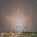 Luca Lighting Stella a spina da giardino 132 LED bianco caldo 102 cm nero 