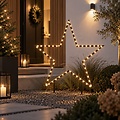 Luca Lighting LED Gartenstecker Stern 132 LED warmweiß 102 cm schwarz 