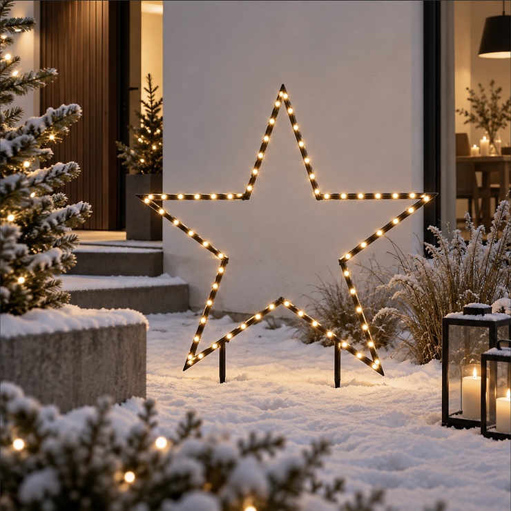 Luca Lighting LED aia pistikupesa star 132 LED soe valge 102 cm must  - Thumbnail 2