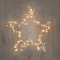 Luca Lighting Stern 120 LED klassisch weiß mit Timer 56,5 cm silber