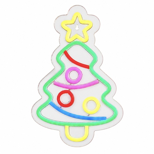 Luca Lighting LED Neonlicht Tannenbaum 125 LED bunt 29,5 cm aussen