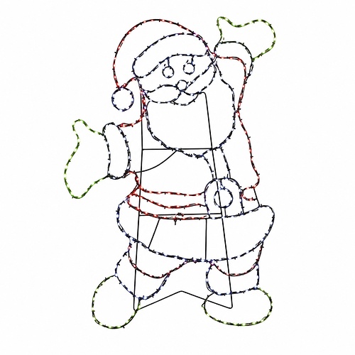 Luca Lighting LED Weihnachtsmann 351 LED bunt 78 cm schwarz