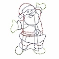 Luca Lighting LED Weihnachtsmann 351 LED bunt 78 cm schwarz - Thumbnail 1