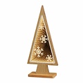 Luca Lighting LED Leuchtdeko Tanne 50 LED warmweiss 40 cm Holz Braun - Thumbnail 2