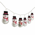 Luca Lighting LED Lichterkette Schneemann 260 LED warmweiss USB 280 cm Weiss - Thumbnail 2
