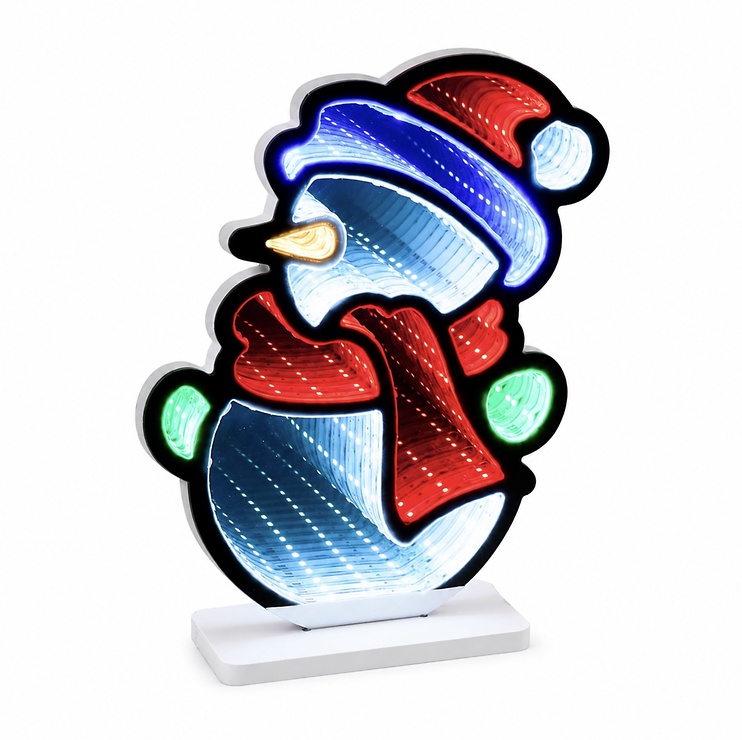 Luca Lighting LED Leuchte Schneemann 111 LED warmweiss 26 cm Acryl bunt - Thumbnail 2