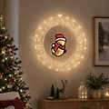 Luca Lighting LED Metallkranz Schneemann 127 LED warmweiss 41 cm weiss - Thumbnail 1