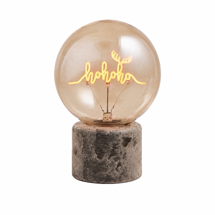 Luca Lighting LED Tischlampe HoHoHo 21 cm USB braun rot - Thumbnail 2