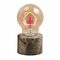 Luca Lighting LED Tischlampe Haus 13,5 cm USB braun gelb - Thumbnail 2