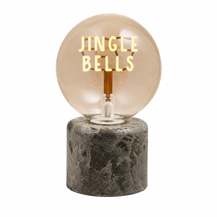 Luca Lighting LED Tischlampe Jingle Bells 14,5 cm USB braun gelb - Thumbnail 2