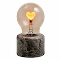 Luca Lighting LED Tischlampe Herz 13,5 cm USB braun rot - Thumbnail 2
