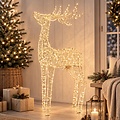 Luca Lighting LED Weihnachtsfigur Hirsch 840 LED warmweiss mit Timer 120 cm champagner - Thumbnail 1