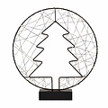 Luca Lighting LED Tischlampe Tanne 80 LED warmweiß batteriebetrieben 38 cm Metall schwarz - Thumbnail 1