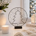 Luca Lighting LED Tischlampe Tanne 80 LED warmweiß batteriebetrieben 38 cm Metall schwarz - Thumbnail 2