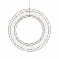 Luca Lighting LED Weihnachtskranz 40 LED warmweiß batteriebetrieben 40 cm silber glitzer - Thumbnail 2
