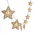 Luca Lighting LED Lichterkette Sterne 10 LED warmweiß batteriebetrieben 170 cm champagner glitzer - Thumbnail 2