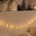 Luca Lighting LED Lichterkette Sterne 10 LED warmweiß batteriebetrieben 170 cm champagner glitzer - Thumbnail 1