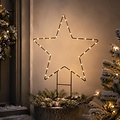 Luca Lighting LED Gartenstecker Stern 30 LED warmweiß batteriebetrieben 47 cm Metall schwarz - Thumbnail 1