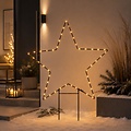 Luca Lighting LED Gartenstecker Stern 45 LED warmweiß batteriebetrieben 84 cm Metall schwarz - Thumbnail 1