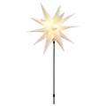 Luca Lighting LED Gartenstecker Stern 3D 20 LED warmweiß batteriebetrieben 35 cm weiß - Thumbnail 2