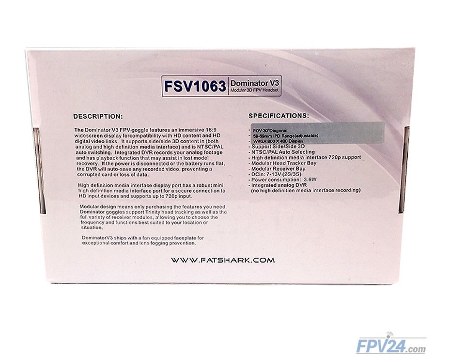 Fatshark Dominator V3 FPV Videobrille mit 32 Kanal OLED Empfänger Modul - Thumbnail 18