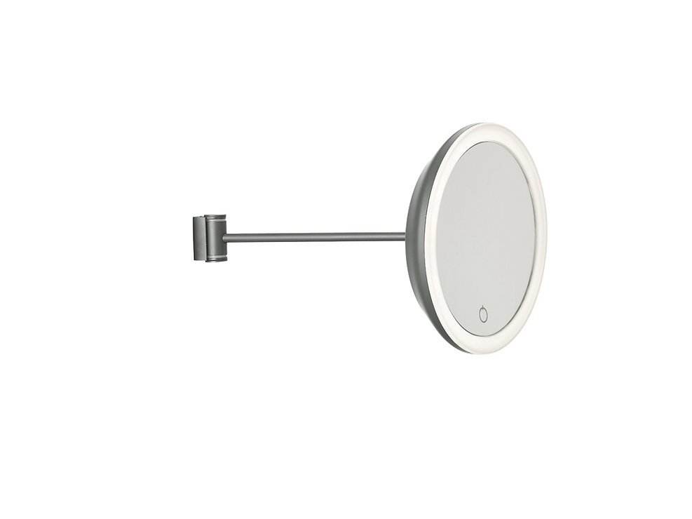 Espejo de pared de cosméticos Zone Denmark con 5 aumentos en gris - Pic 1