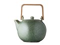 BITZ Teapot with tea strainer 1.2 liters stoneware green - Thumbnail 1