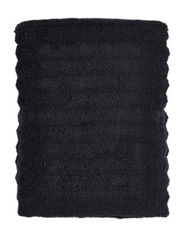 Zone Denmark Badehandtuch Prime 140 x 70 cm Baumwolle schwarz - Thumbnail 1